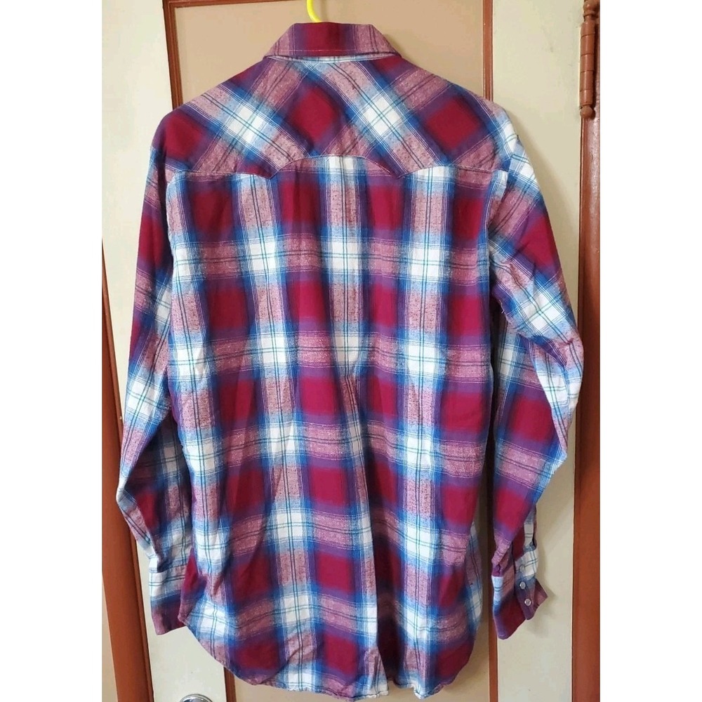 Levi's Sutter Creek Pearly Snap Western Flannel Shirt Men's Size L - Picture 2 of 6
